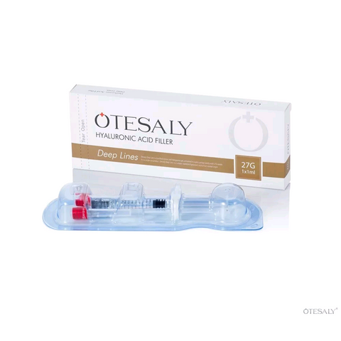 Otesaly 2 Needles HA Filler Gel Injection Cross Linked 1ML Deep Lines Hyaluronic Acid